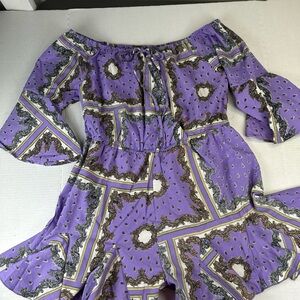 Purple floral romper brand‎ new with tags